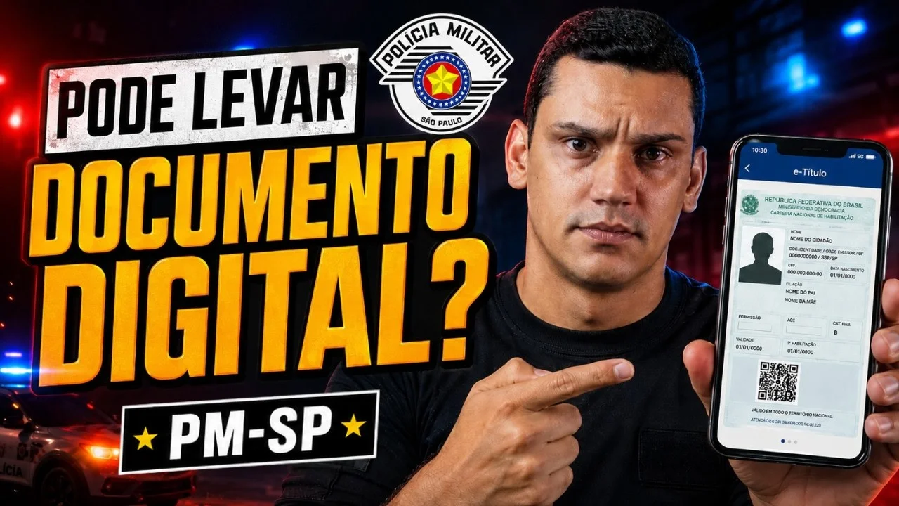 Documento digital na prova da PM-SP 2026: por que é mais seguro levar o documento físico