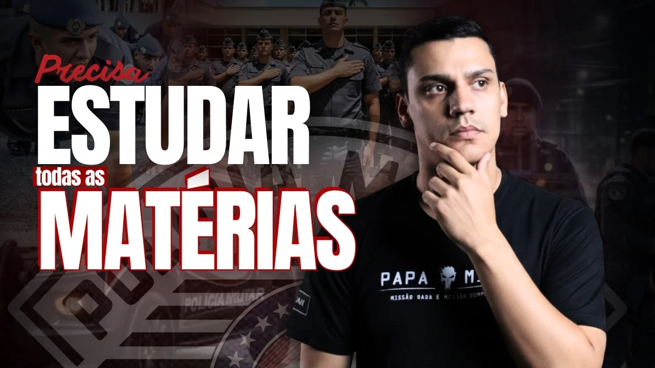 É preciso estudar todas as matérias para a prova de soldado da PM-SP?